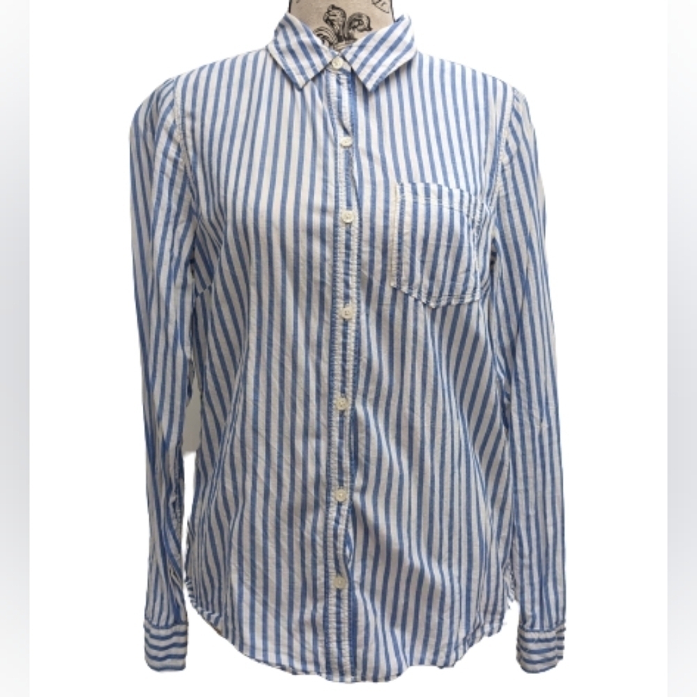 Forever 21 stripe button down shirt medium